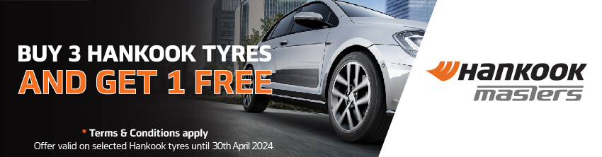 Buy 3 Hankook tyres and get 1 free