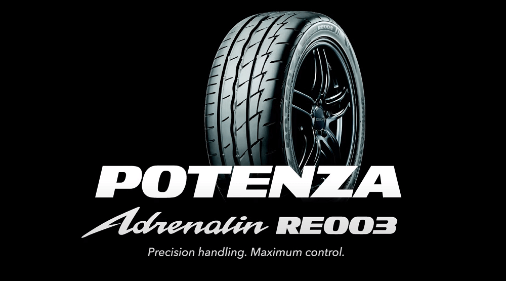 screen grab of Potenza RE003 marketing material