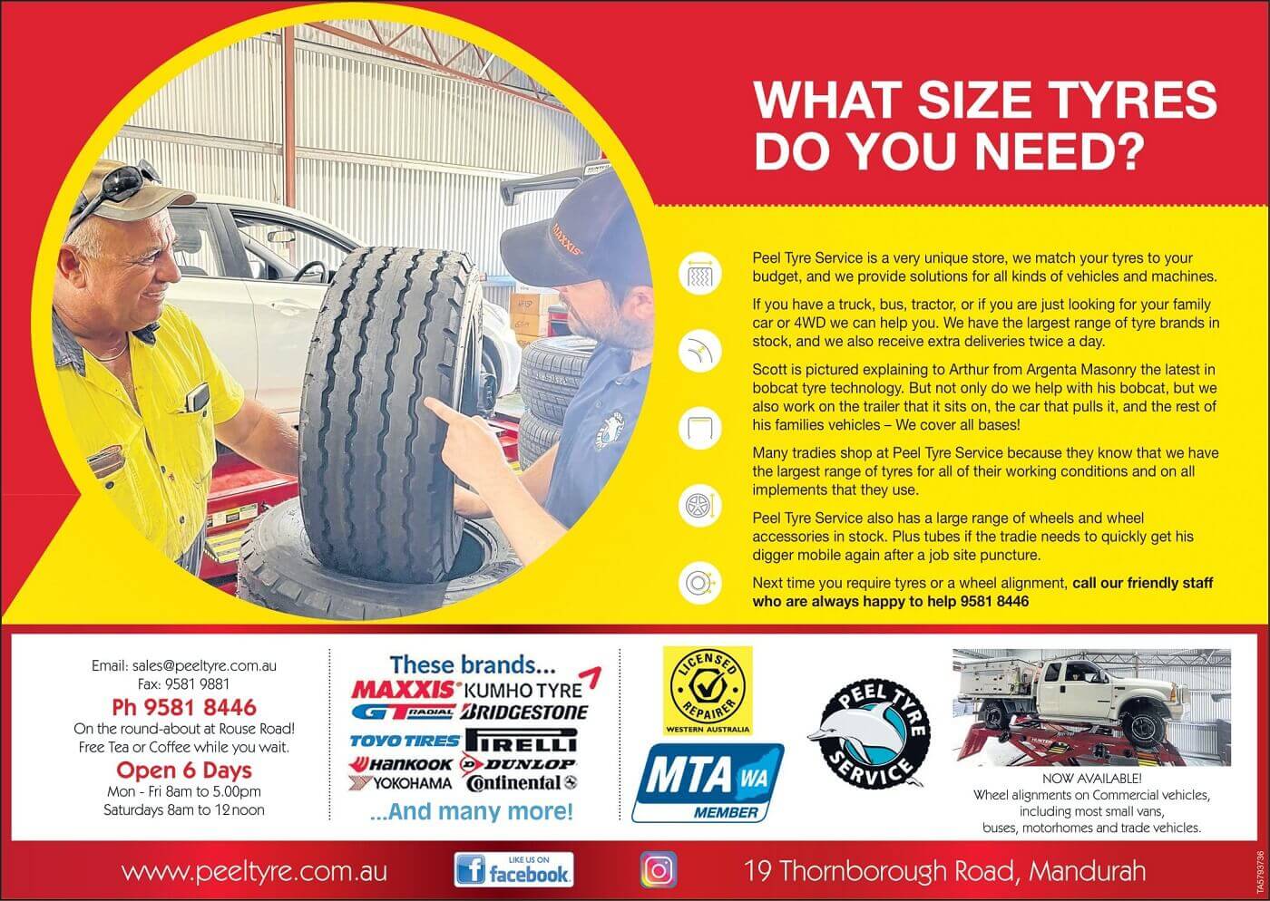 What size tyres do you need?
