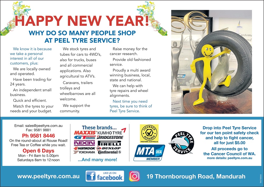 Happy new year from Peel Tyre Service!
