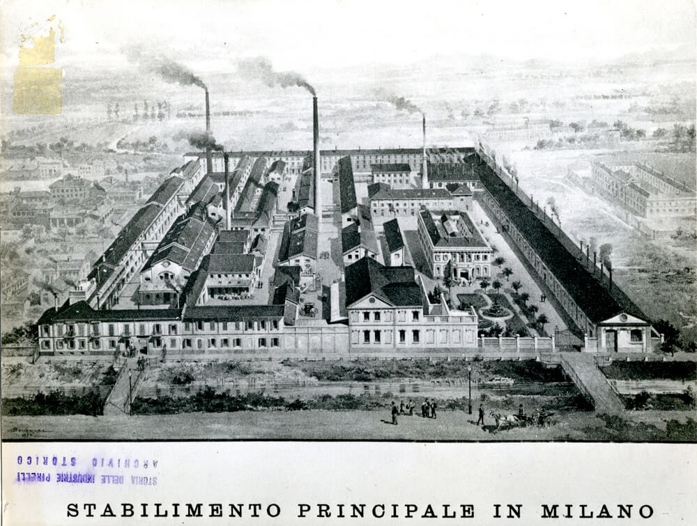 The first factory built by Pirelli was in Milan in 1973.