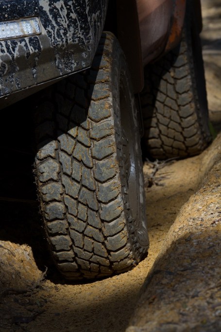 Tyres in dirt