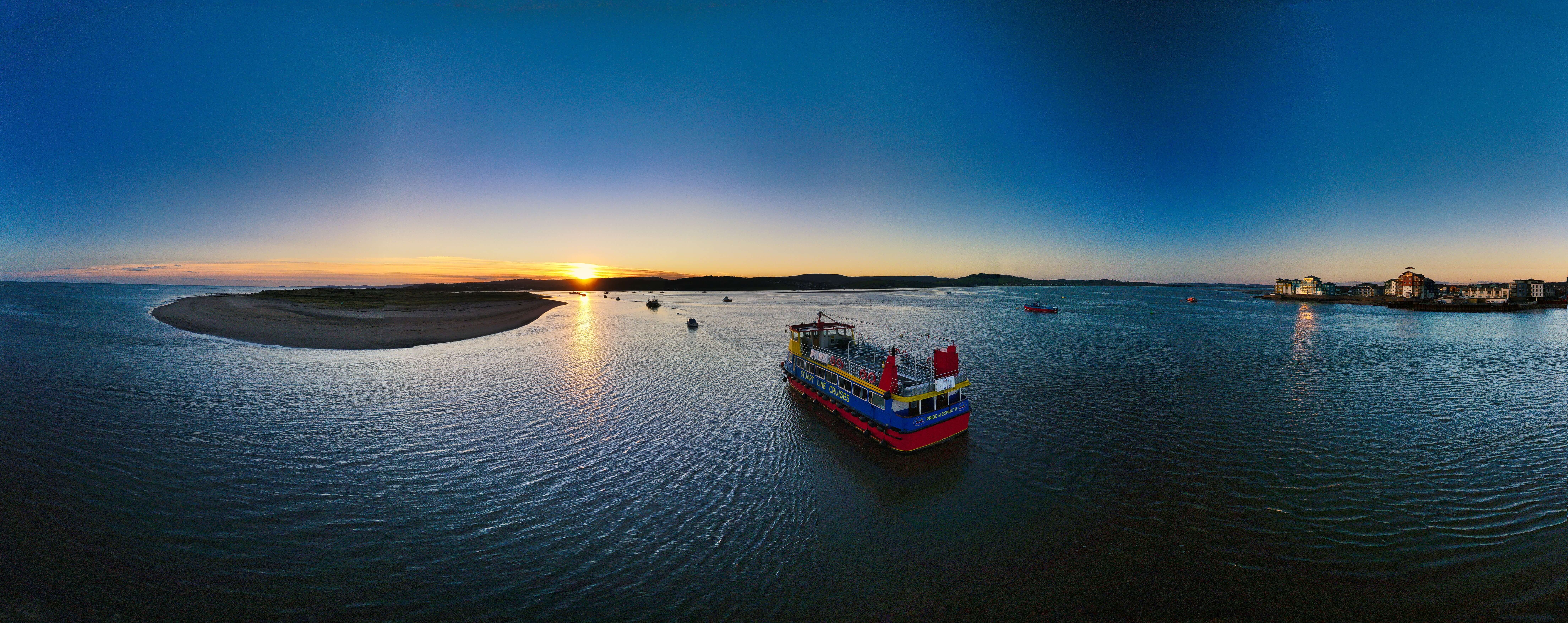 Boats enter the harbour and estuaries of Carnarvon, Western Australia.