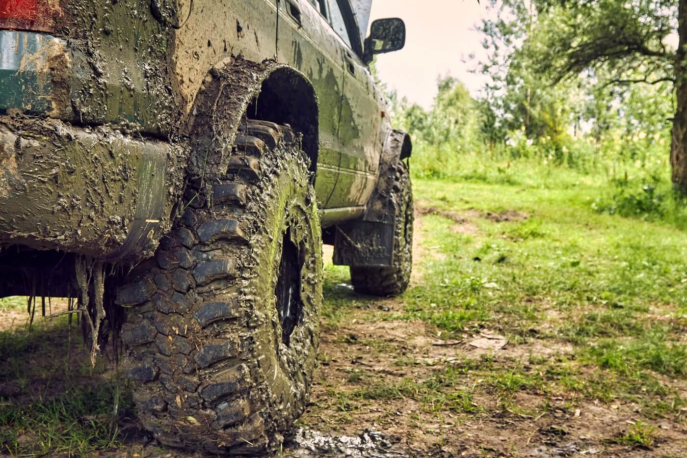 Lots of mud on tyres