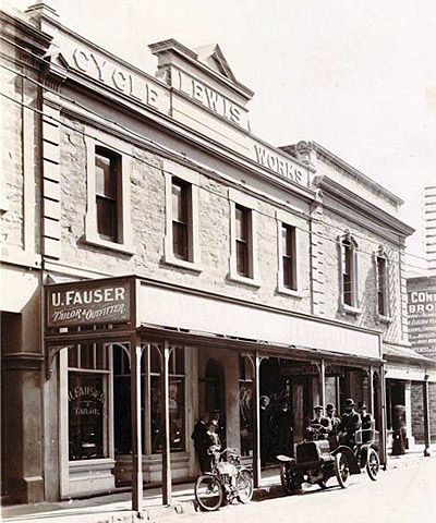 Sandstone car retail and commercial business from the late 1890s in Adelaide.