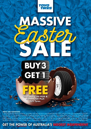 Massive Easter Sale - Buy 3 Get 1 Free on Proxes C100 Plus & Proxes C100 Plus SUV Tyres