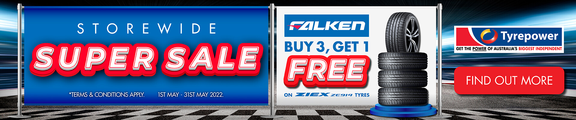 Falken Storewide Super Sale - Buy 3, Get 1 Free on ZIEX ZE914 Tyres