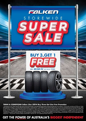 Falken Storewide Super Sale - Buy 3, Get 1 Free on ZIEX ZE914 Tyres