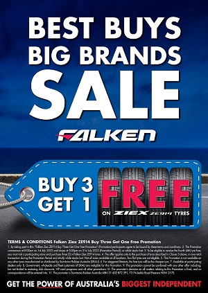 Falken Best Buys Big Brands Sale - Buy 3, Get 1 Free on ZIEX ZE914 Tyres