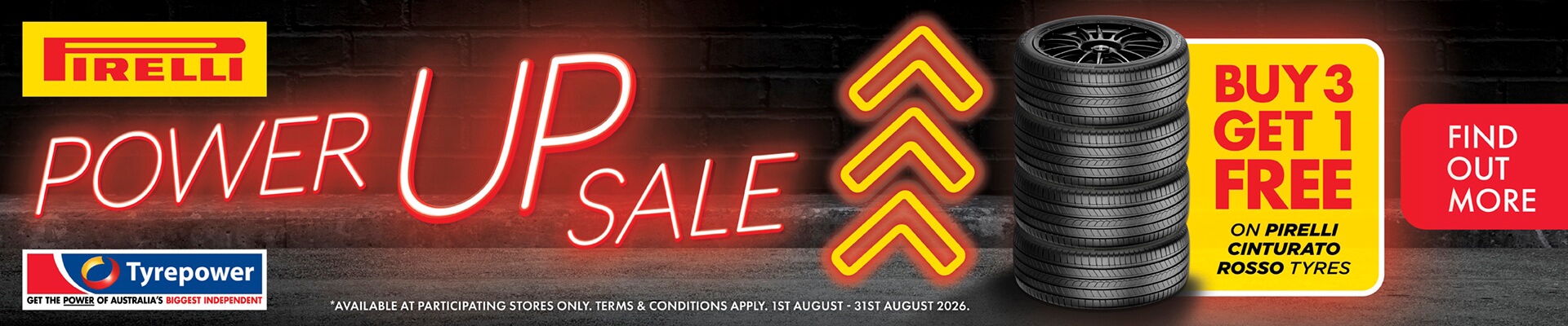 Buy 3 get 1 free on Pirelli Cinturato Rosso